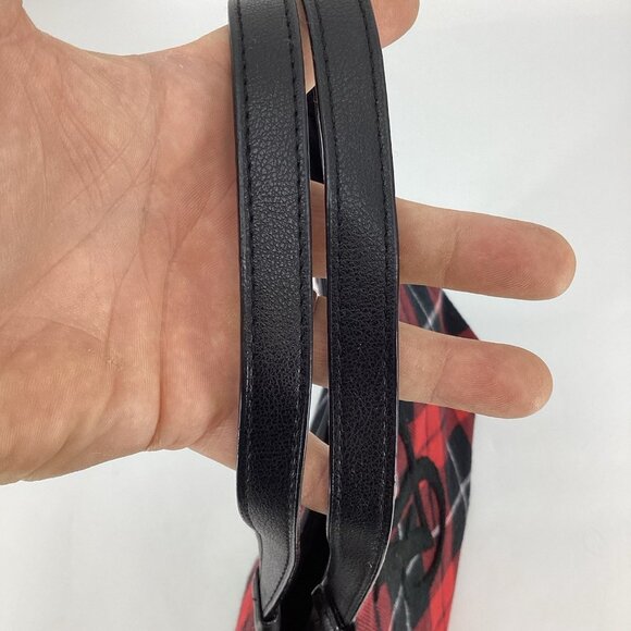 Victoria's Secret Plaid Monogram Tote Red, Black, White Overnight Weekender '23 - Picture 9 of 9